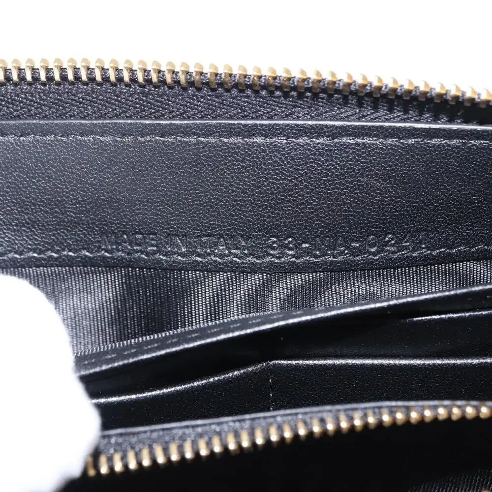 Dior Lambskin Leather Lady Dior Cannage Long Wallet Black